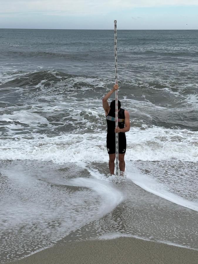 Relevé en zone de swash